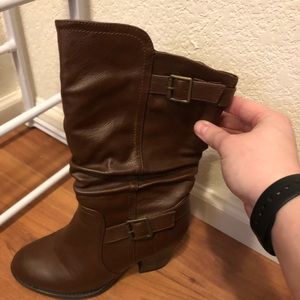 Ankle booties with heels